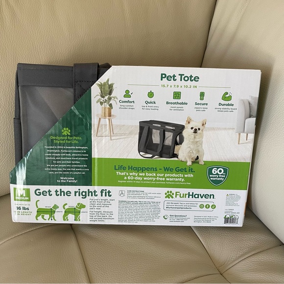 NWT Furhaven medium pet tote - Picture 2 of 2